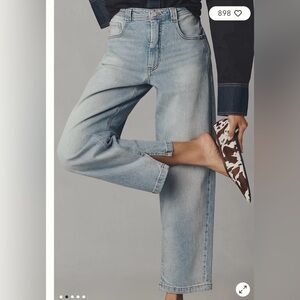 The Jules Mid-Rise Relaxed Straight-Leg Jeans by Pilcro - 27P petite